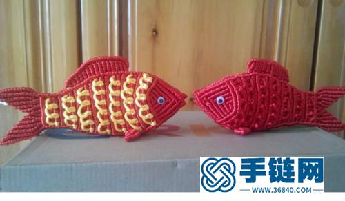 中国结鲤鱼摆件挂件的制作方法