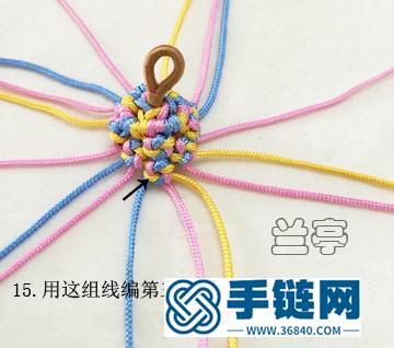 兰亭一步步教你绳编六瓣花柱的方法