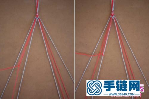 绳编爱心图案手链的方法图片