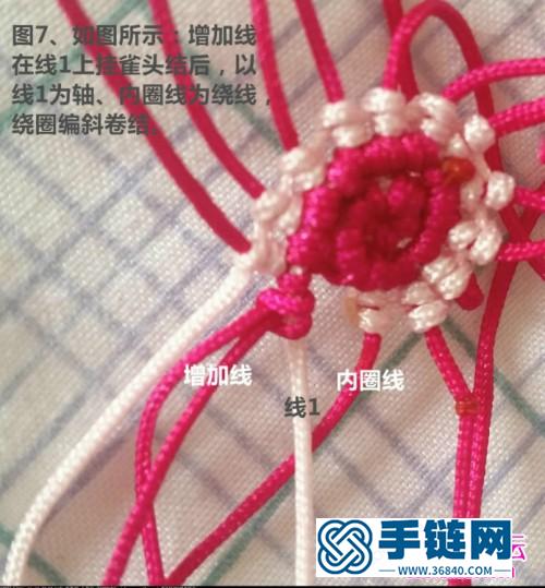 中国结编织棒棒糖耳环的方法图解