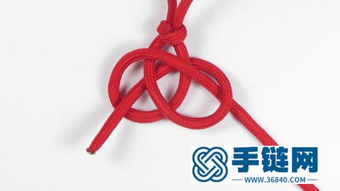 红色绳结挂饰编法教程
