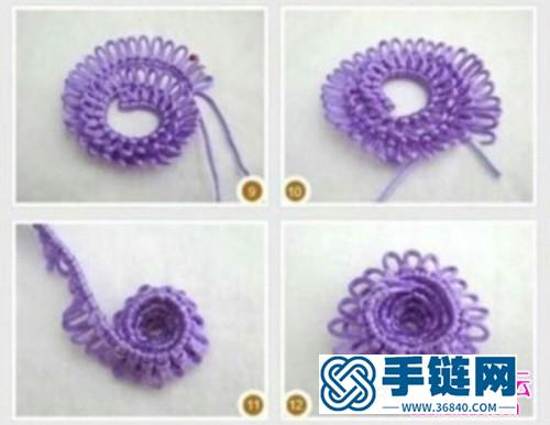 中国结方法绳编的小花朵