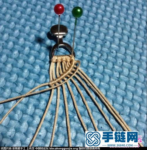 绳编“罗裳”手链教程