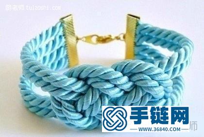 绳编时尚宽手镯教程