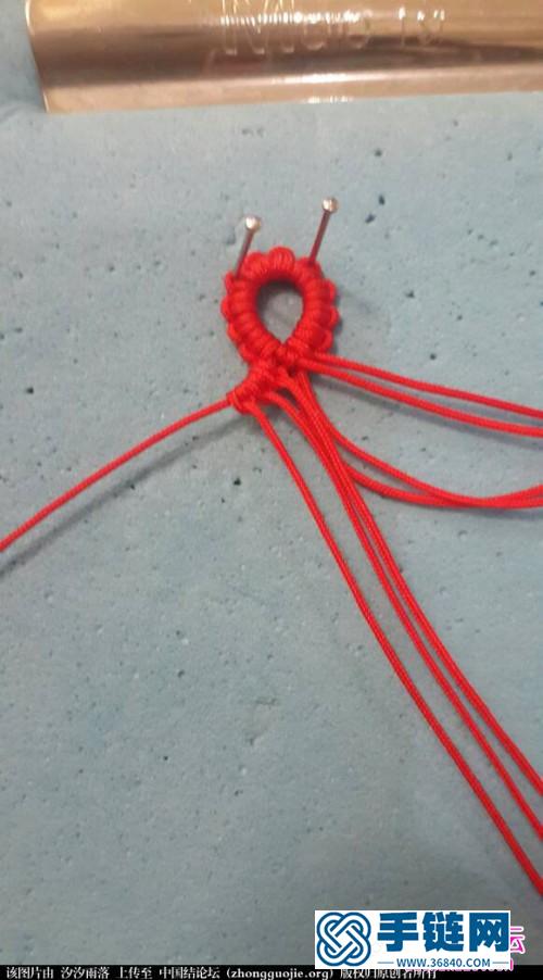 绳和珠子编织美丽手镯教程