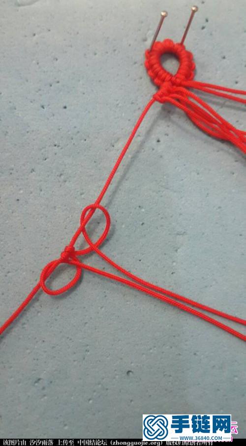 绳和珠子编织美丽手镯教程