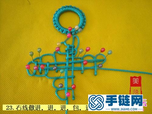 DIY中国结情侣符号♂♀手机链的制作方法