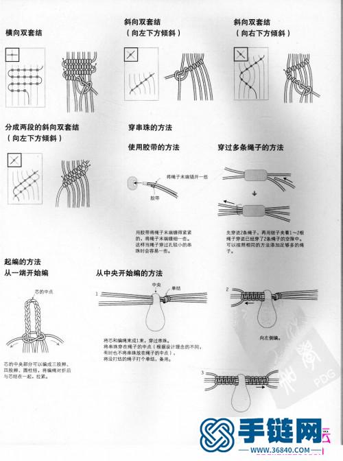 麻绳编织教程：《用麻绳编织幸运小饰物1》（全书）