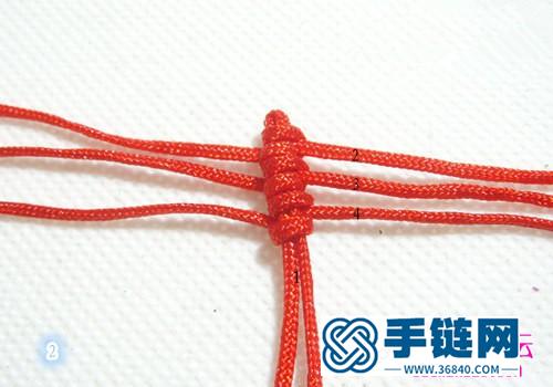 绳编心形小挂件的方法步骤