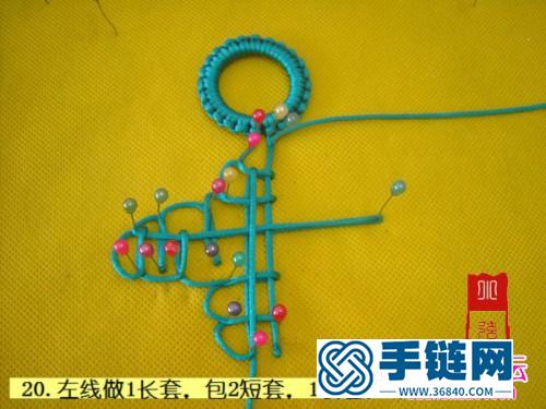 DIY中国结情侣符号♂♀手机链的制作方法