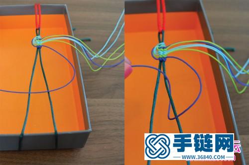 绳编漂亮的双股手链教程