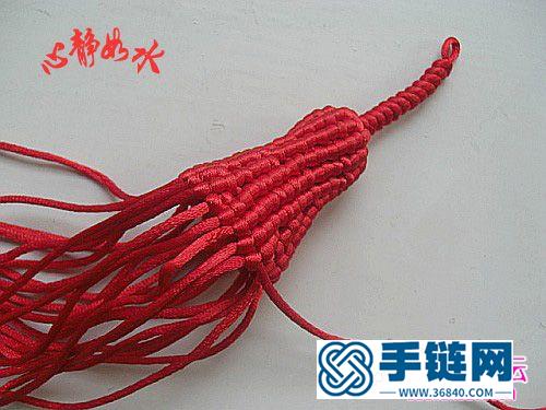 中国结红色小葫芦的编法教程步骤