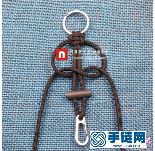 伞绳钥匙链编织图解