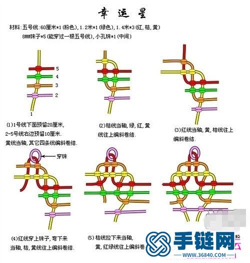 绳编手链简单编制方法，还有戒指和挂牌