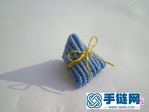 绳编简单的小粽子编制图