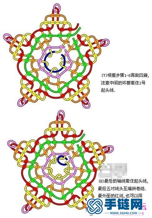 绳编手链简单编制方法，还有戒指和挂牌