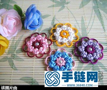 绳编花贴教程（兰亭作品）