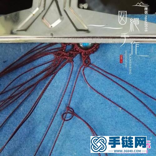 中国结编织包珠吊坠的方法图解