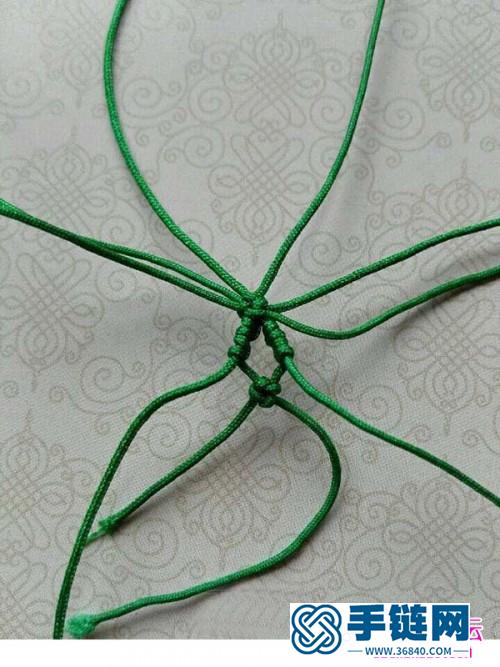 中国结制作的四叶草手链图解