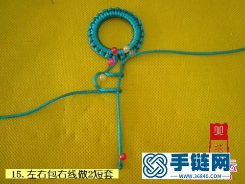 DIY中国结情侣符号♂♀手机链的制作方法
