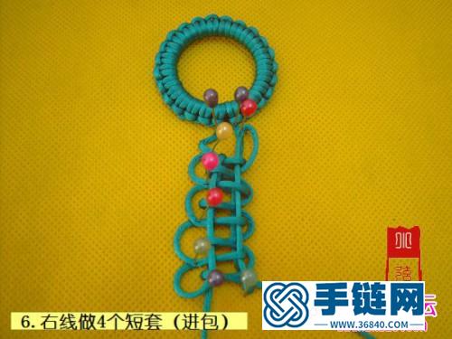 DIY中国结情侣符号♂♀手机链的制作方法
