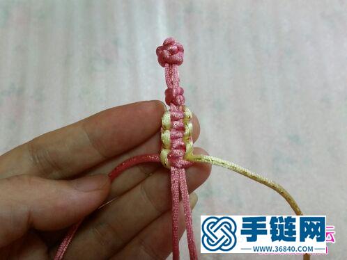 绳编团锦结腰带的方法