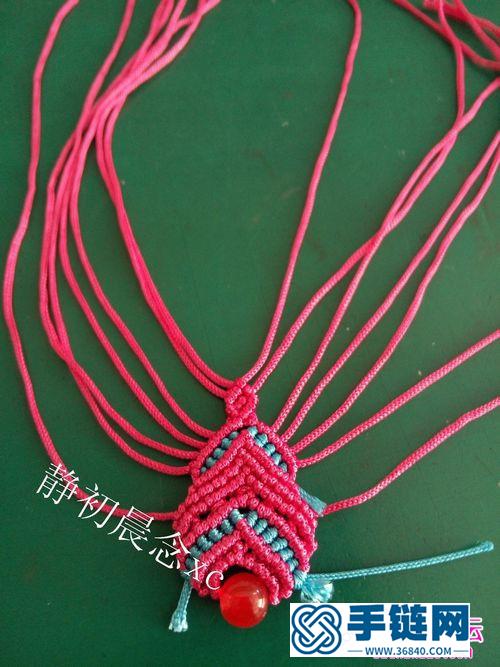 线和珠子编织的民族风耳环详细图解