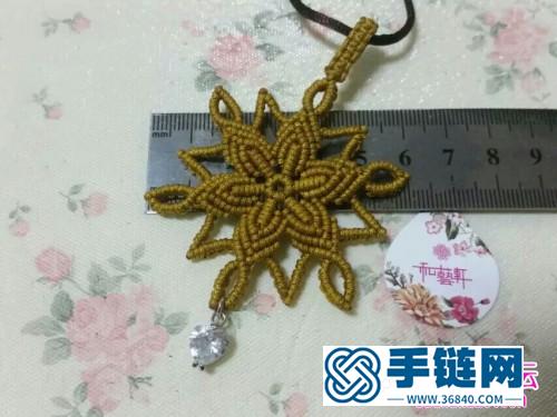 绳编雪花项链的详细方法