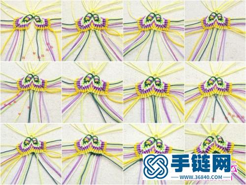 绳结“七彩花”的制作方法