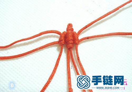 绳编心形小挂件的方法步骤