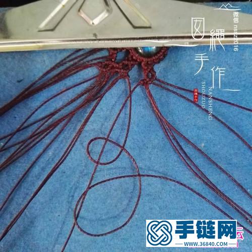 中国结编织包珠吊坠的方法图解