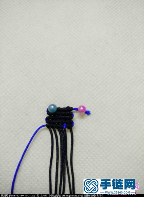 中国结编织长条火焰耳环方法图解