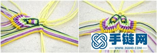 绳结“七彩花”的制作方法
