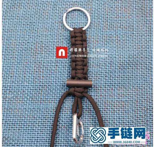 伞绳钥匙链编织图解