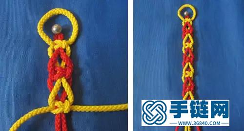 种用4根线编织的绳编手链的方法