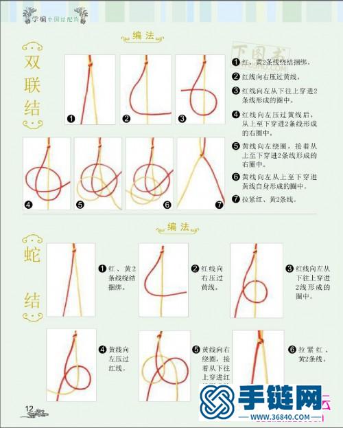 学编中国结配饰，各种简单中国结的编法图解（全书）