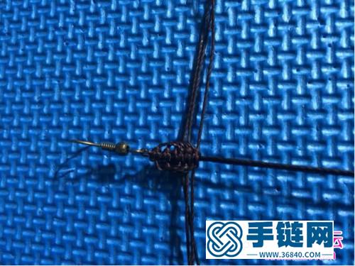 中国结零线编织耳环的方法图解