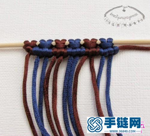 绳编美丽的花边手链图片