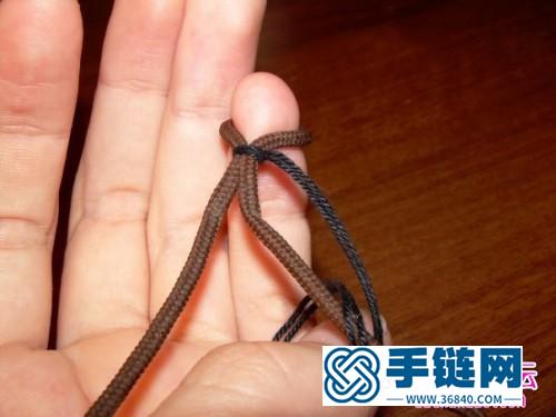 绳编“双蛇”手链步骤图片