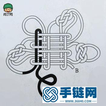 中国结蝴蝶结的编法步骤图片