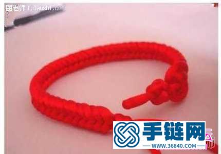 中国结相思扣红绳手链的编法教程
