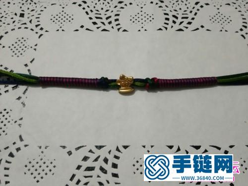 五行手绳的编法步骤图