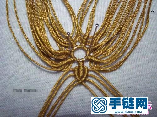 中国结编织太阳花项链吊坠图解
