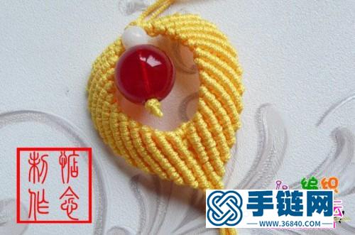 绳结心型挂饰的制作方法图片