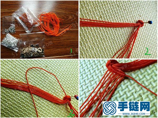 简单DIY中国结编法教程_好看的玉线编绳圆环挂件 
