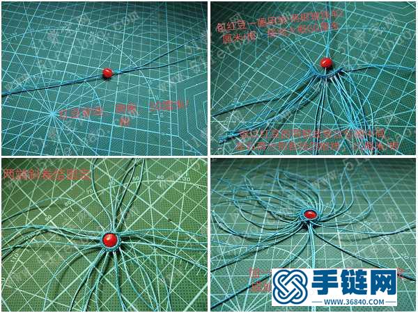 手工编织小物_简单DIY红豆点雀耳饰编法 