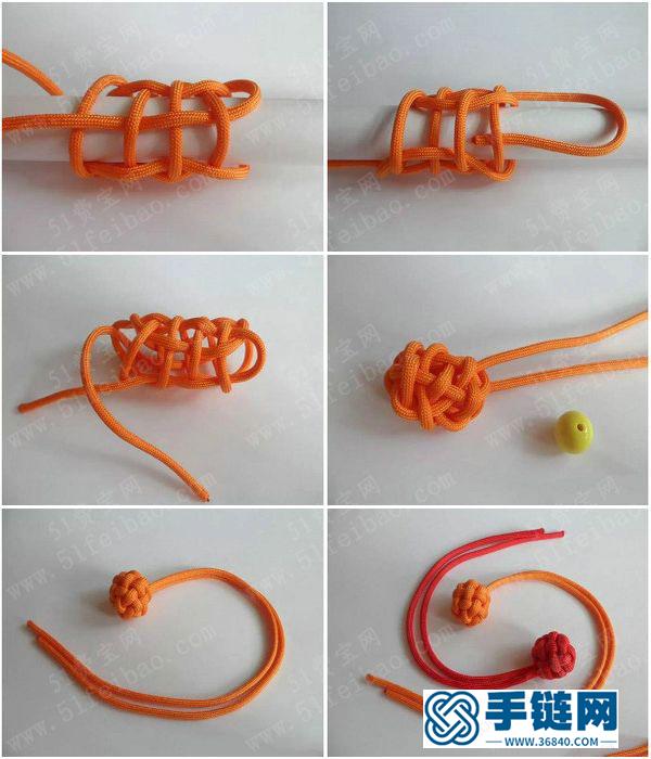 手工编织入门简单DIY教程_一款简单的伞绳小球制作方法 
