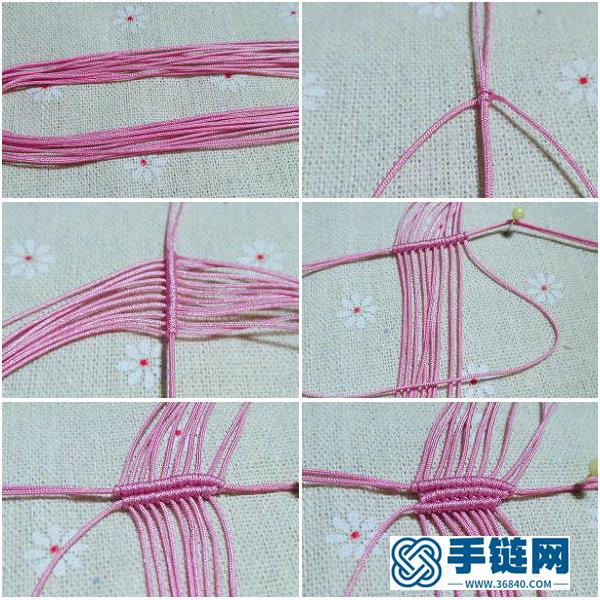 手工编法简单DIY_动手试可爱的编绳心形小挂饰 