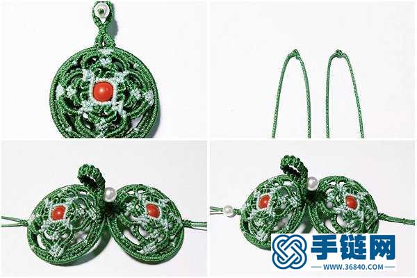 编绳镂空香囊挂件_手工制作中国结传统香囊 