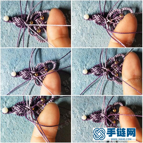 挂件扣头的编法方法_简单DIY编绳紫鸢扣头图解 